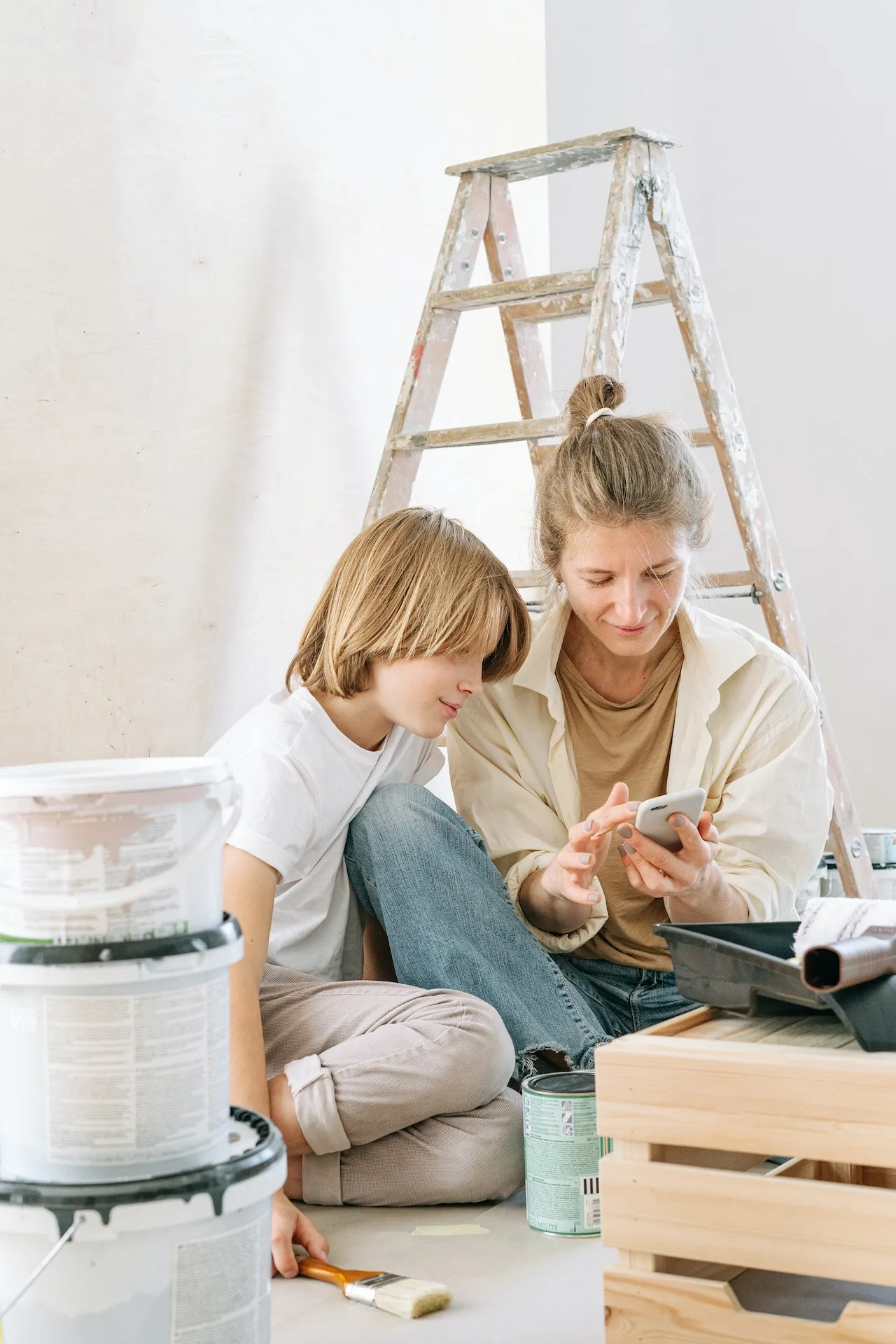 Unnið að framkvæmdum á heimili