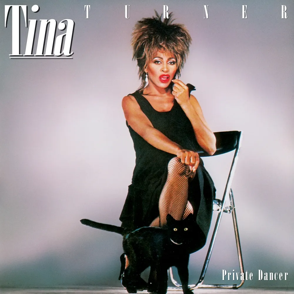 Tina Turner sjálf á framhlið plötu sinnar