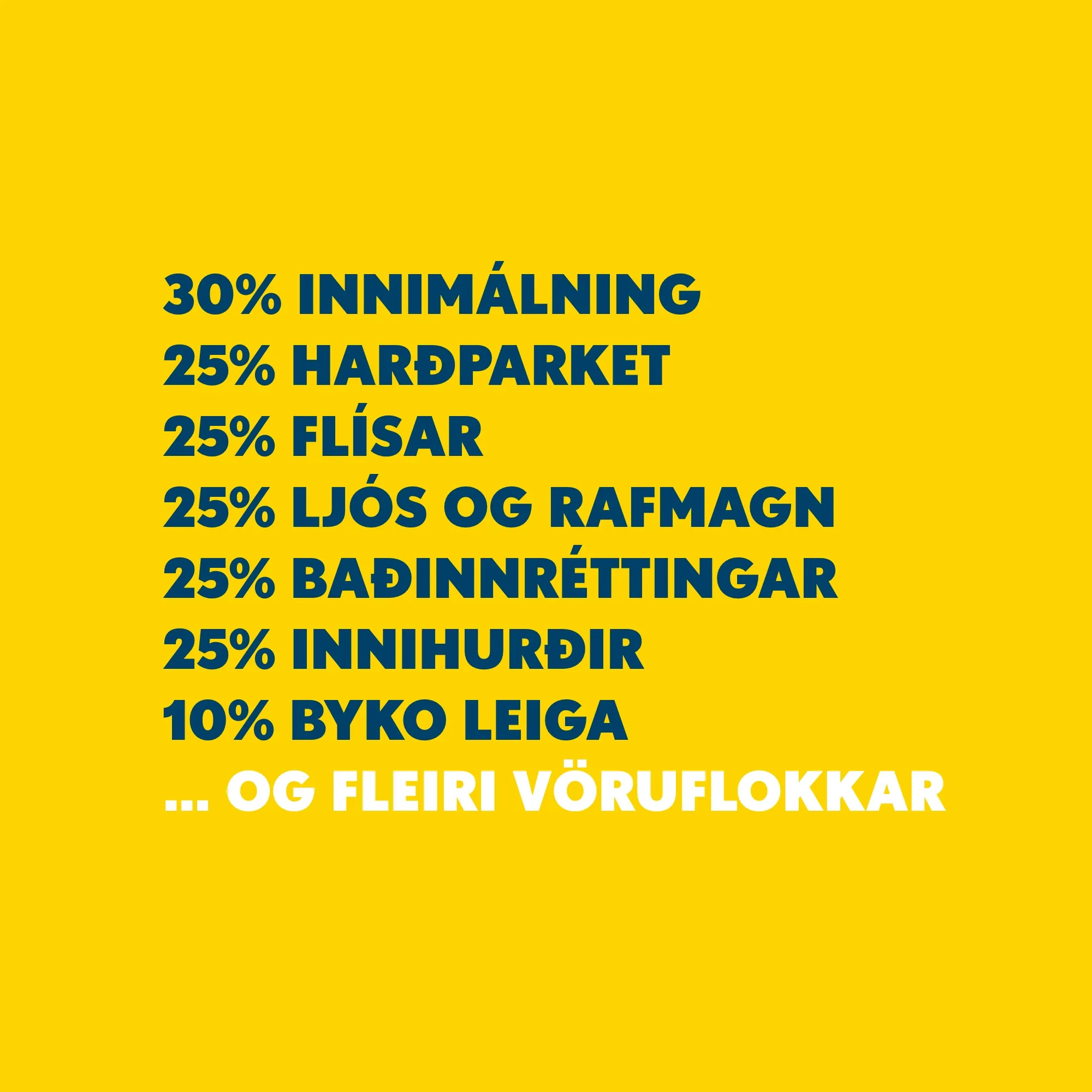 Felagi i framkvæmdum afslættir