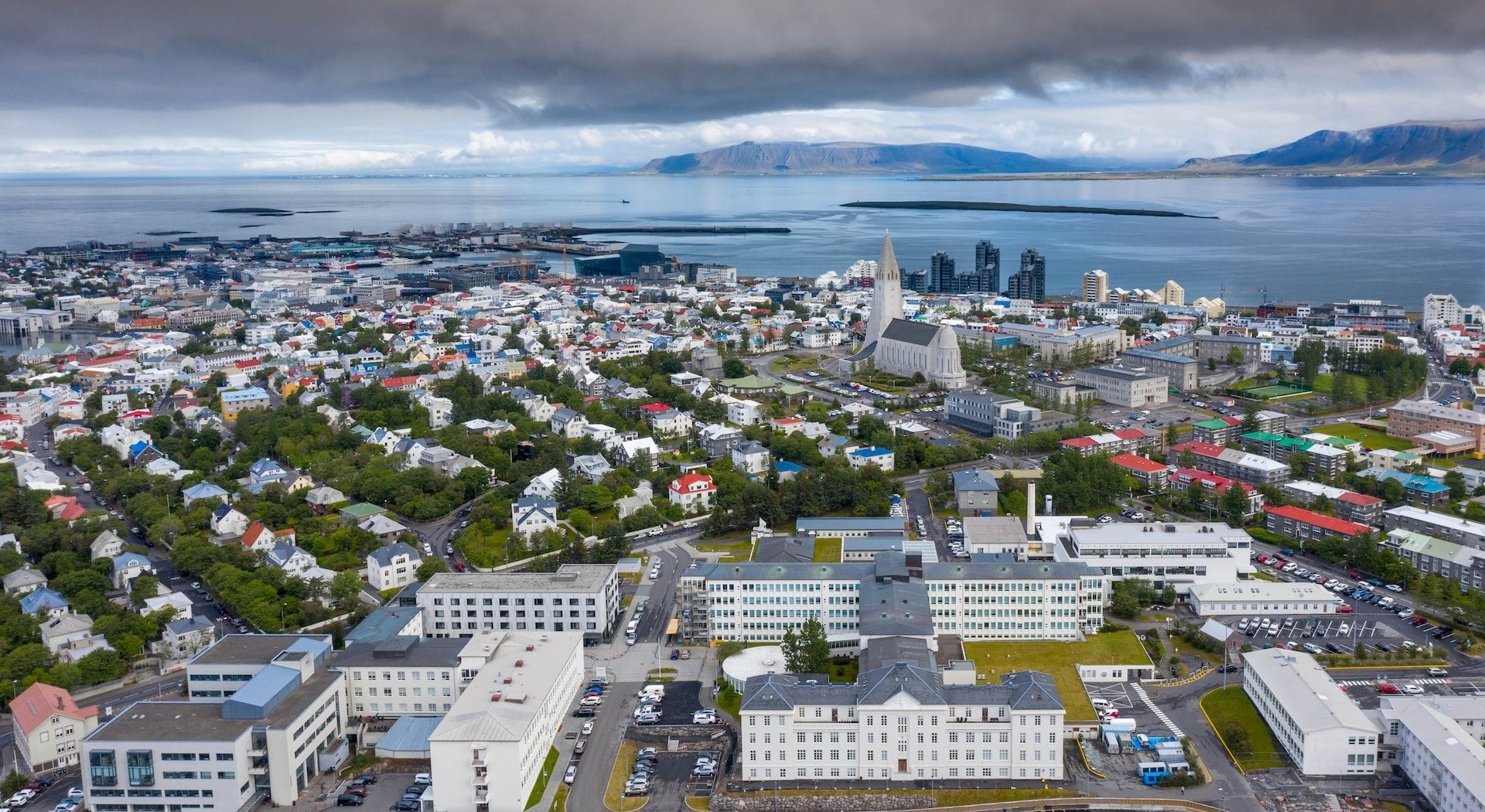 Loftmynd frá Reykjavík