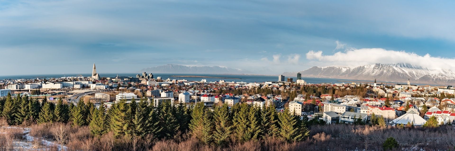 Panorama mynd af Reykjavík